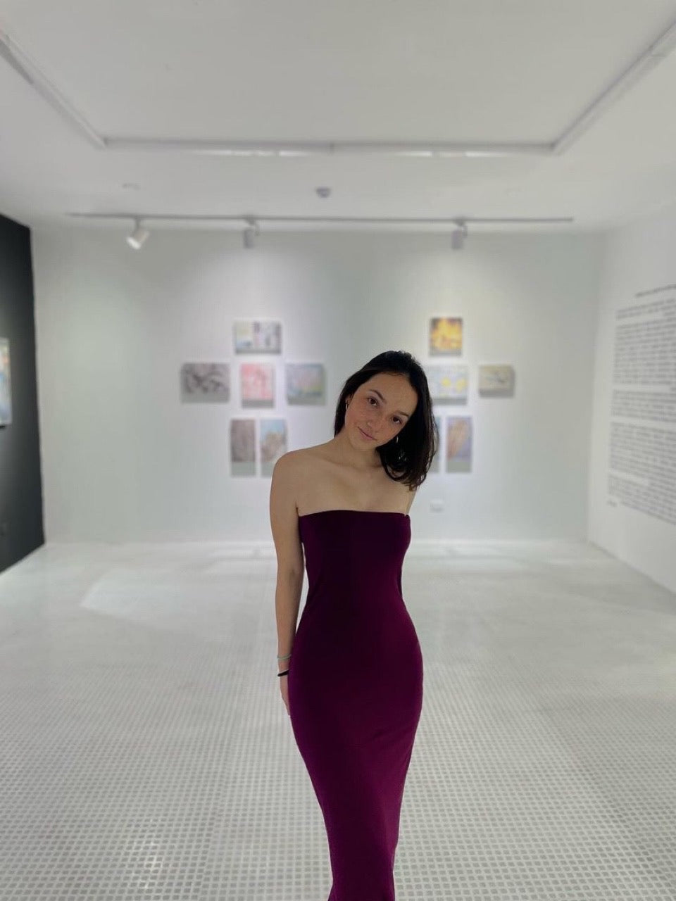 VESTIDO STRAPLE VINO TINTO