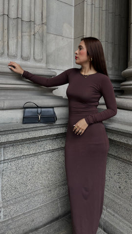 Image of Vestido Lara (color marrón)